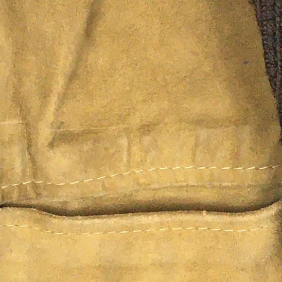 Vintage 1970s Wool Suede Cardigan brown tan - Picture 4 of 16